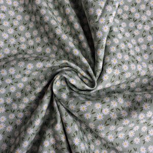 100% Cotton - Ditsy Daisies Sage