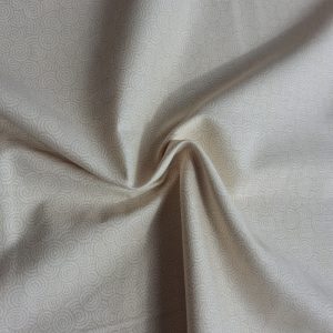 100% Cotton - Small Swirls White on Cream