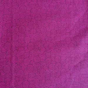 100% Cotton - Small Swirls Dark Pink