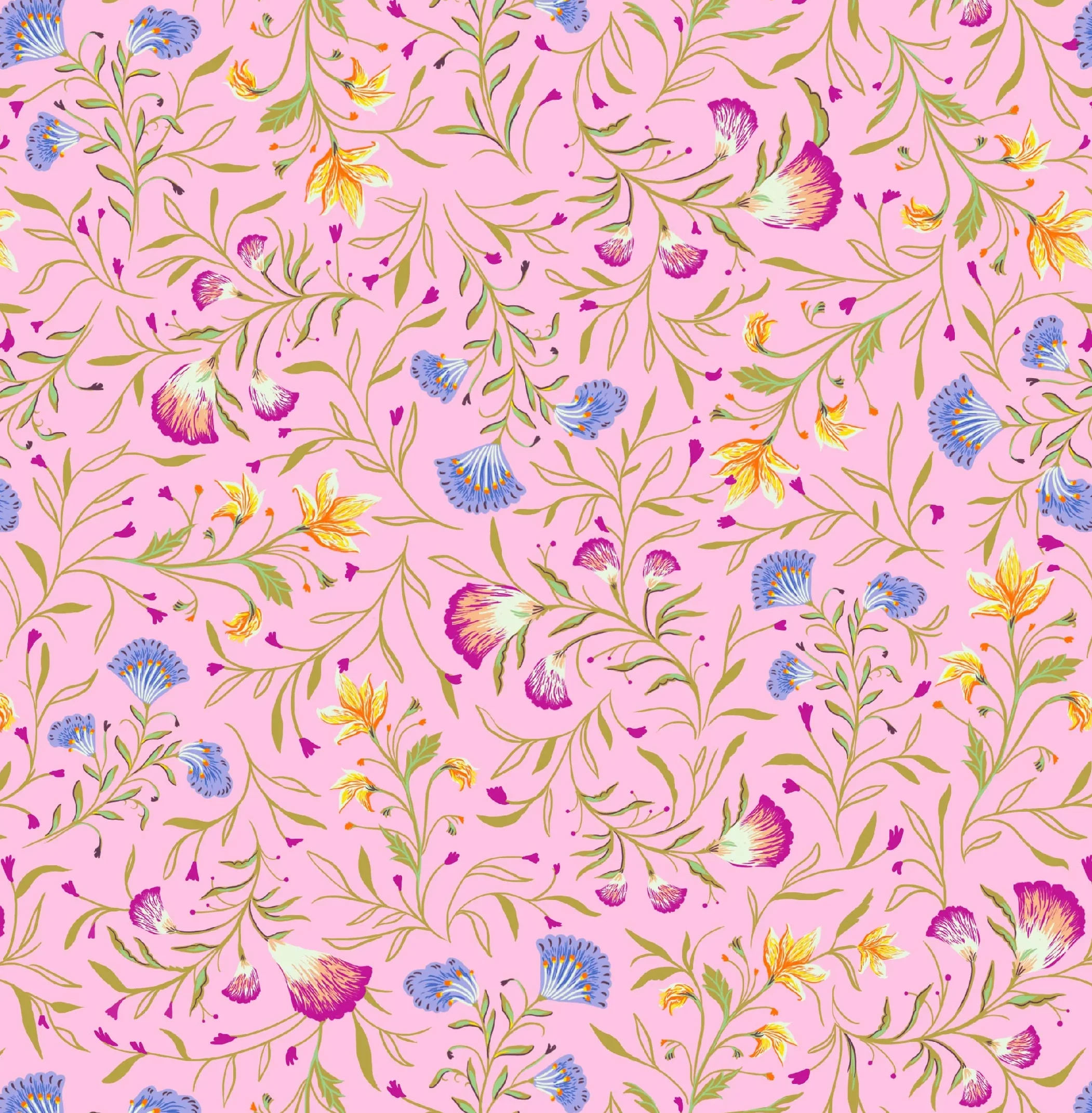 Flower Market - Flower Stems - By Bethany Salt - Visage Textiles - Image 3