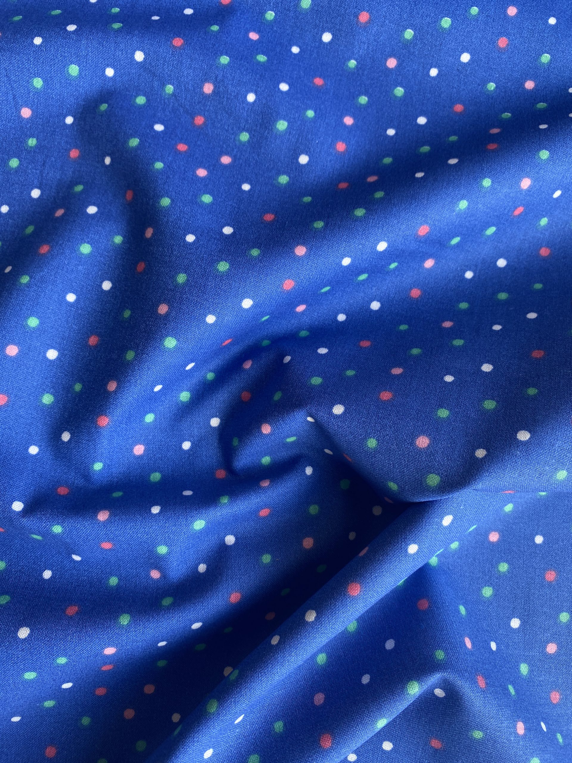 100% Cotton - Multi Dots Navy - Image 3