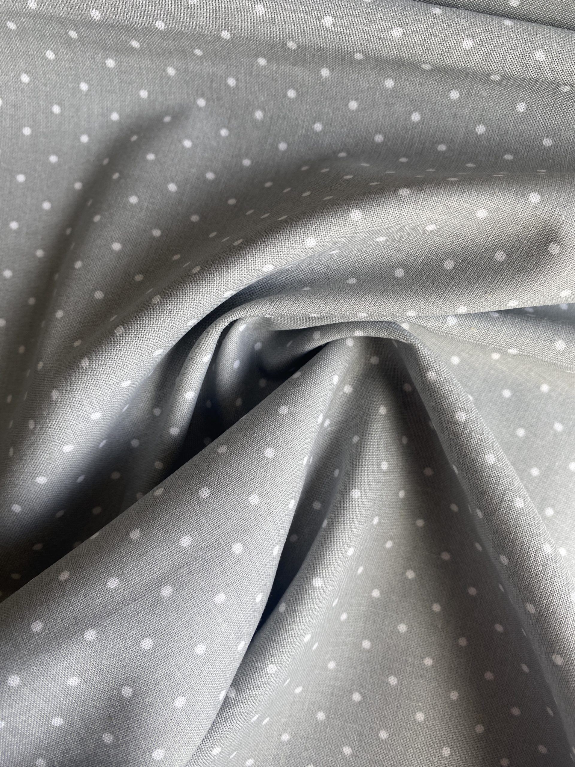 100% Cotton - Aspirin Dot Gray