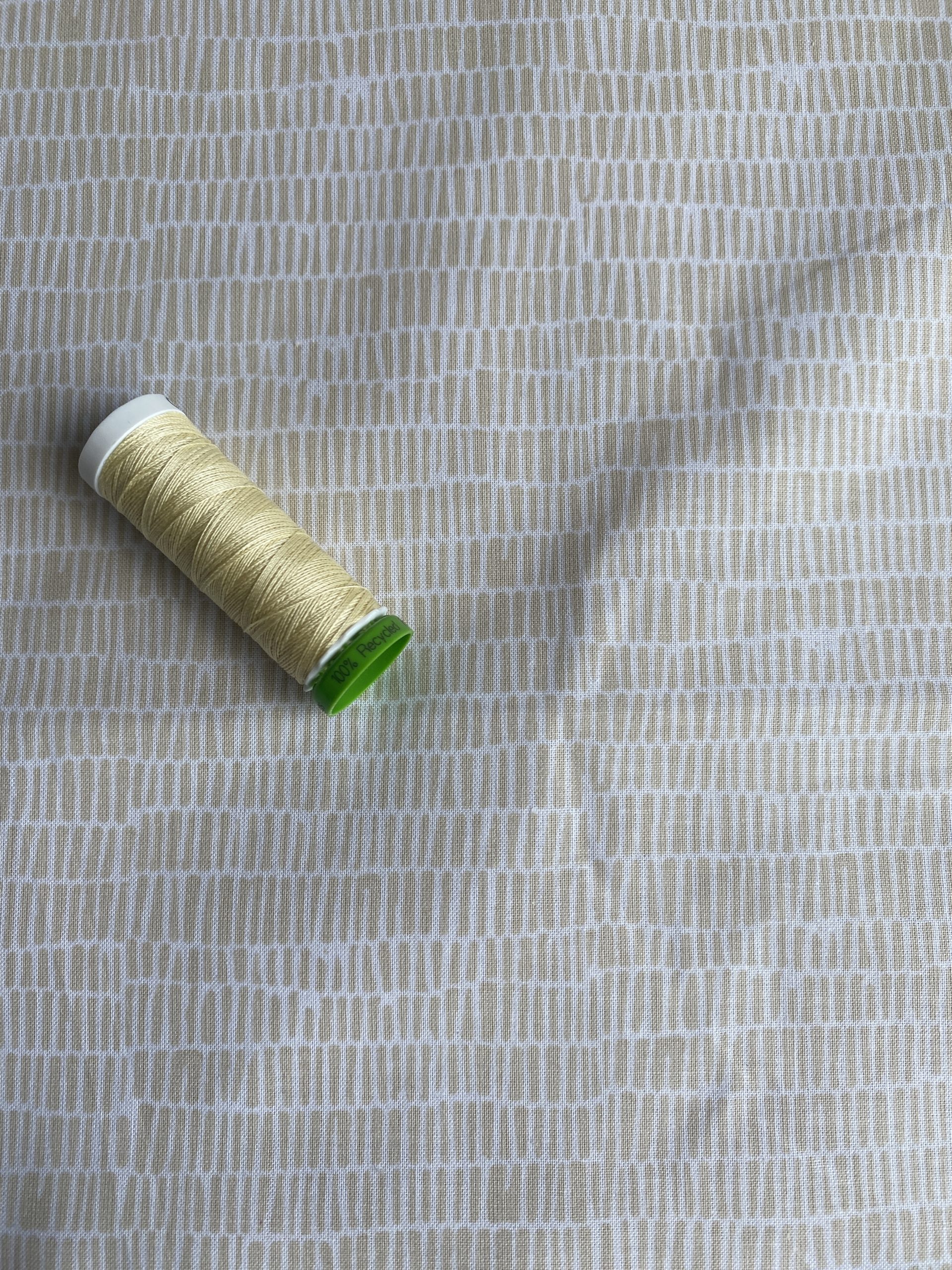 100% Cotton - Down to Earth Line Tan White - Image 2