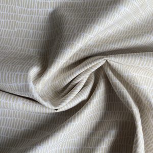 100% Cotton - Down to Earth Line Tan White