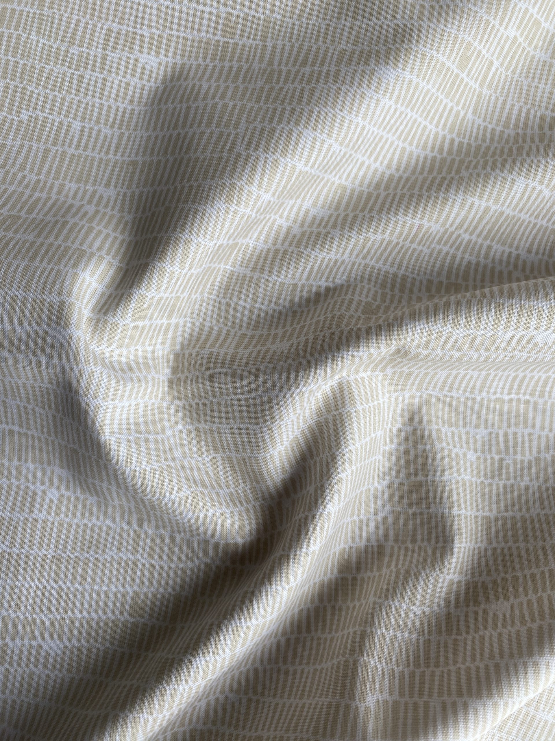 100% Cotton - Down to Earth Line Tan White - Image 3