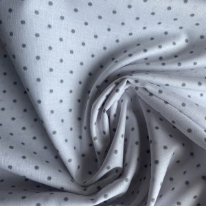 100% Cotton - Aspirin Dot White