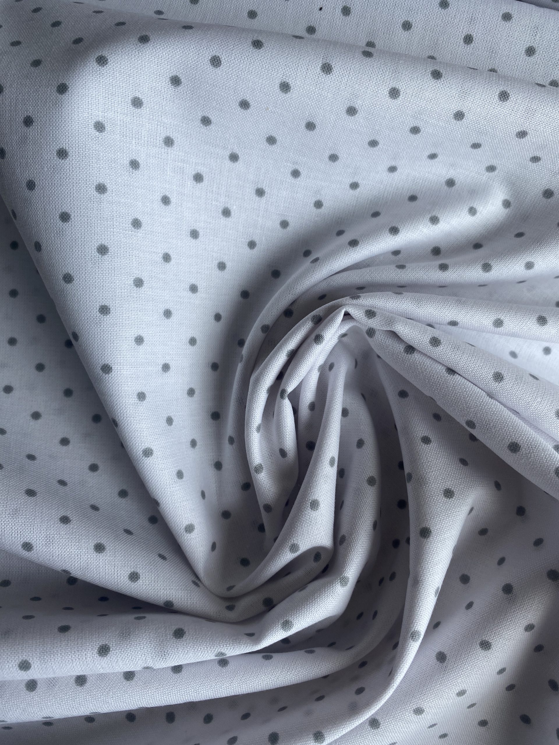 100% Cotton - Aspirin Dot White