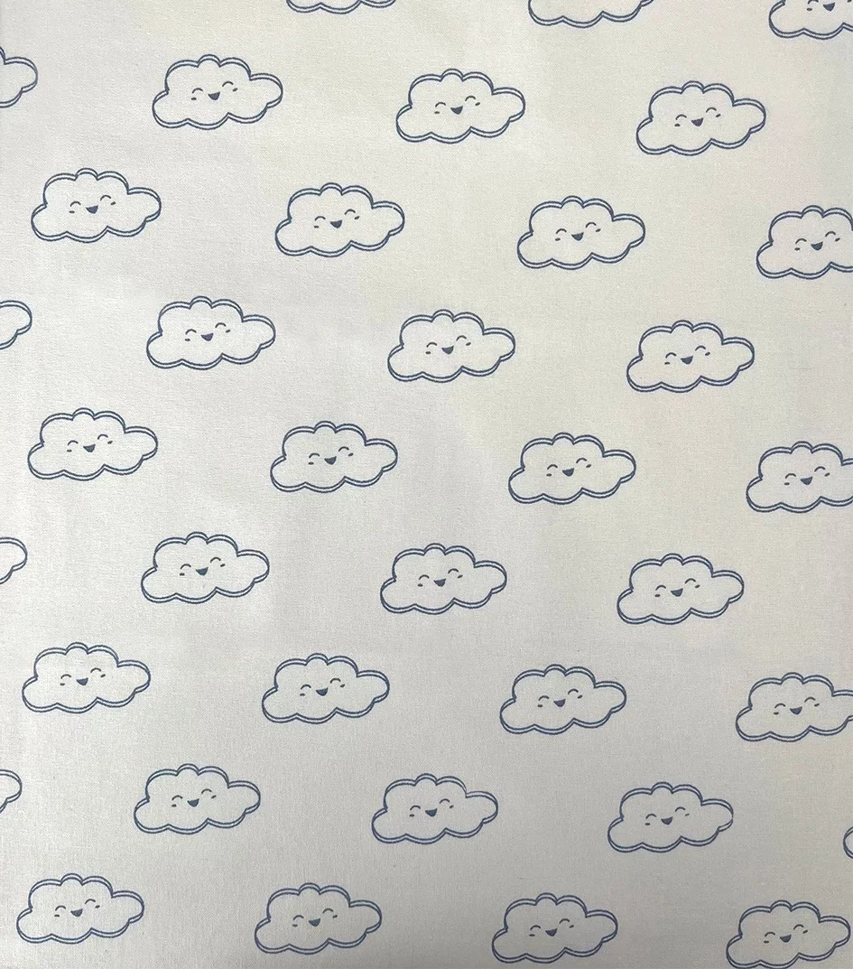 The Sky Above - Blue - Cute Clouds - The Craft Cotton Company