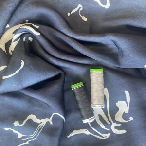 Viscose Satin - Indian Ink
