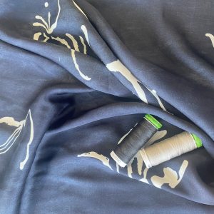 Alternative view of Viscose Satin - Indian Ink