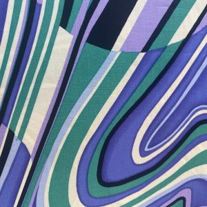 Viscose Challis - Teal Waves