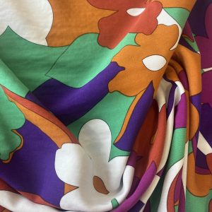 Viscose Challis - Emerald Flowers - Image 3