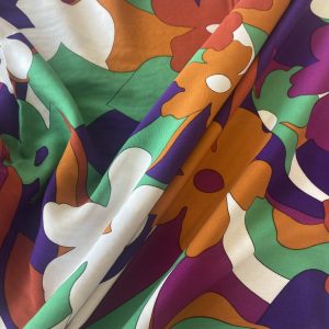 Viscose Challis - Emerald Flowers - Image 4