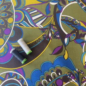 Viscose Challis - After Pucci Olive - Image 2