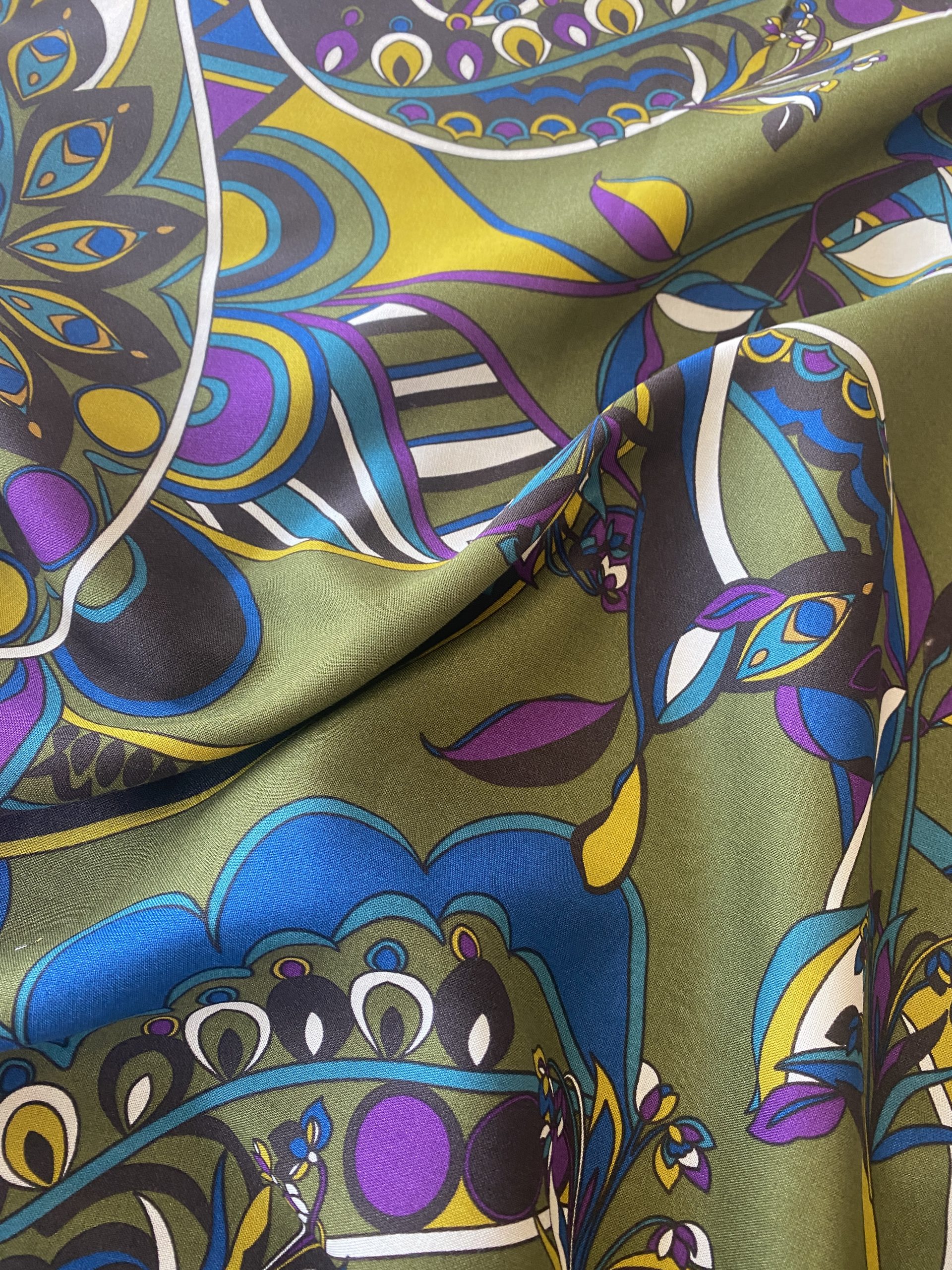 Viscose Challis - After Pucci Olive