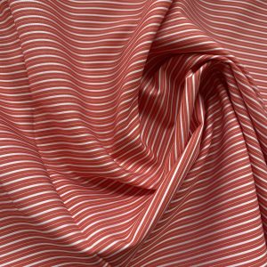 Cotton Shirting - Coral Stripe