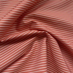Cotton Shirting - Coral Stripe - Image 2