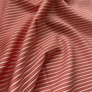 Cotton Shirting - Coral Stripe - Image 4
