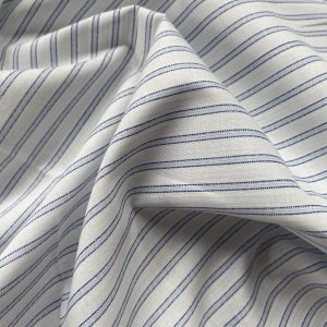 Cotton Shirting - Ice Blue Stripe