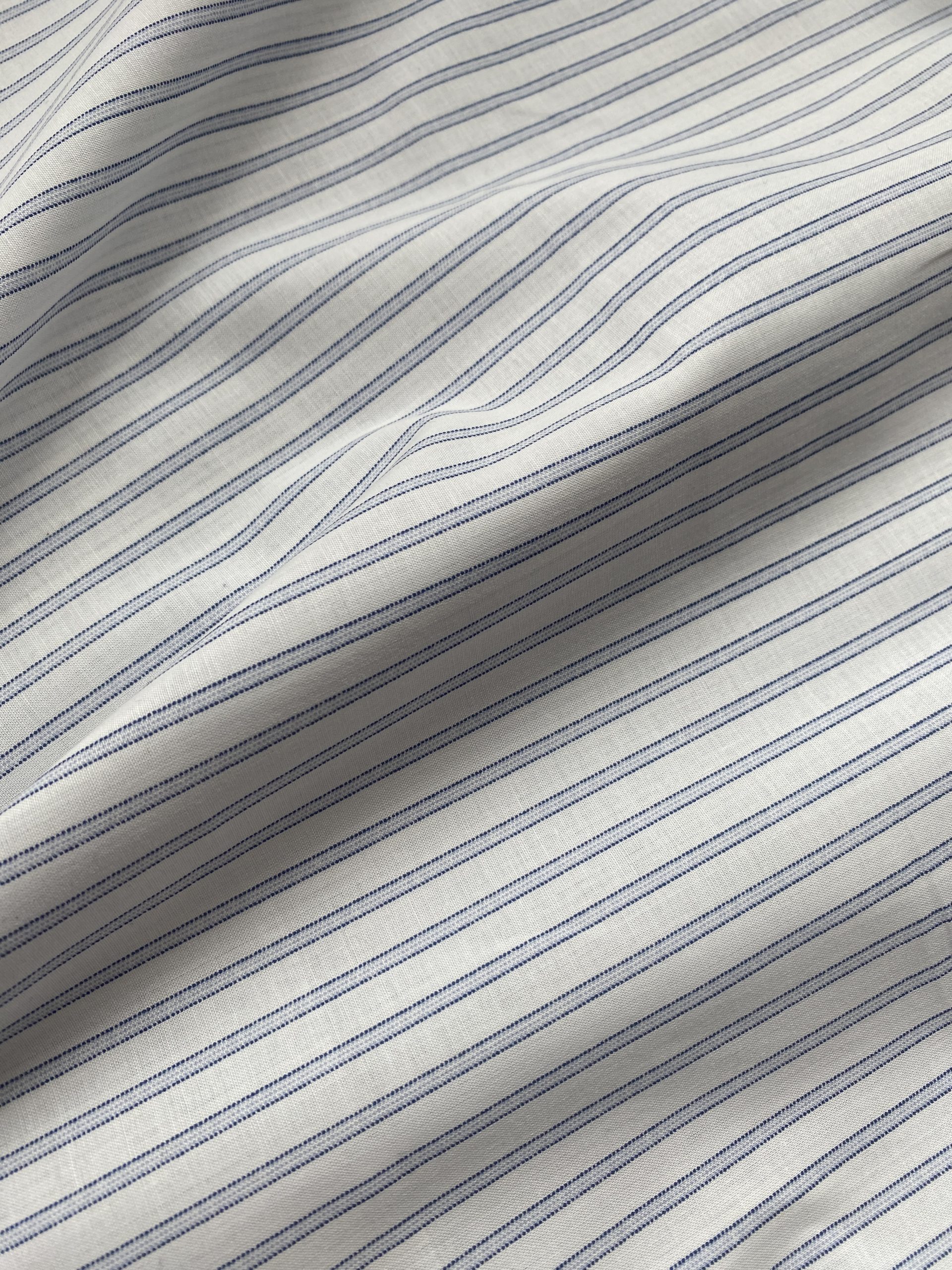 Cotton Shirting - Ice Blue Stripe - Image 2