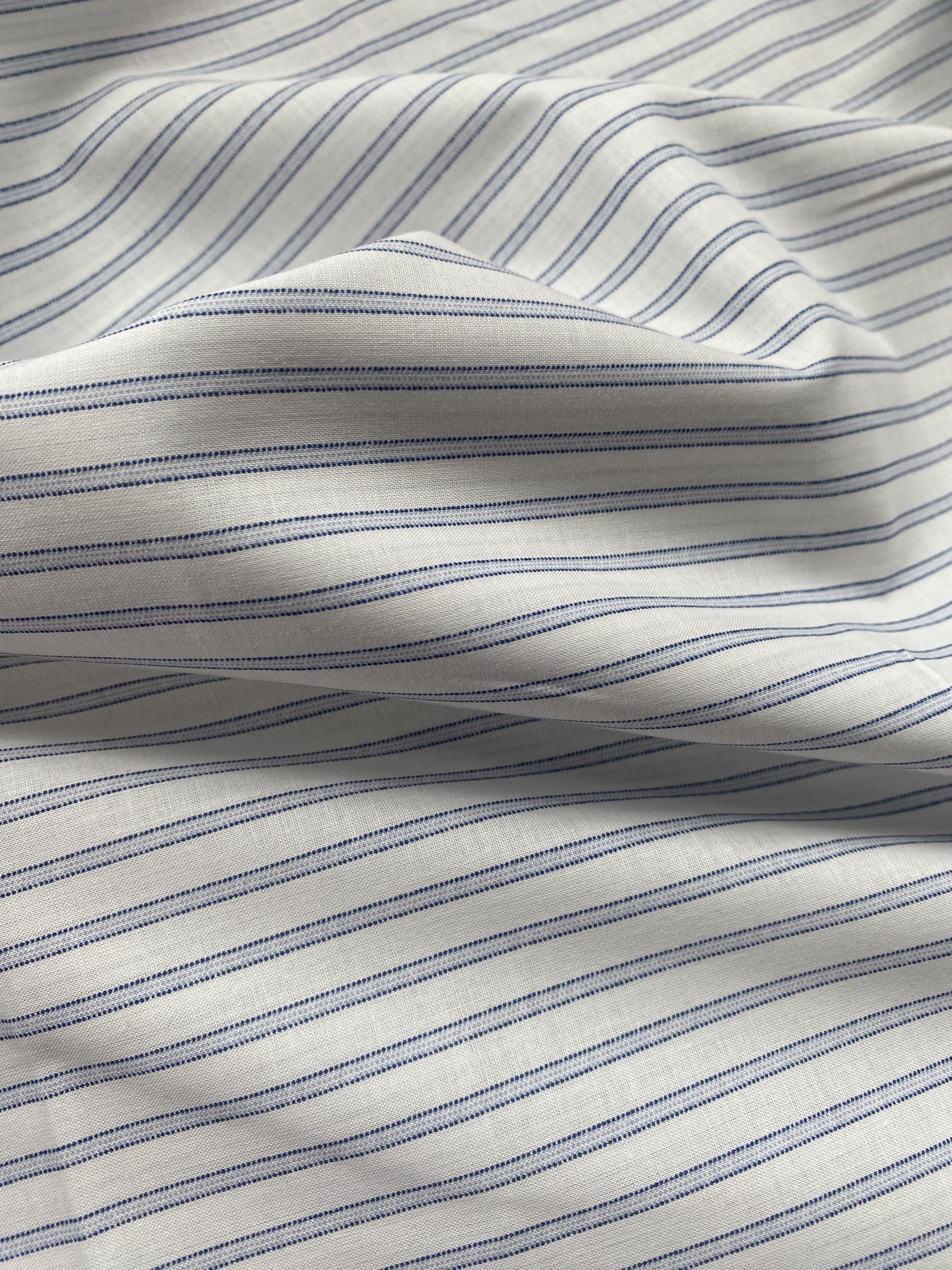Cotton Shirting - Ice Blue Stripe - Image 3