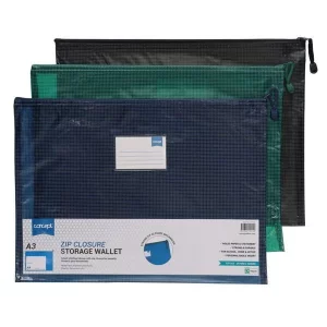 A3 Mesh Zip Closure Storage Wallet