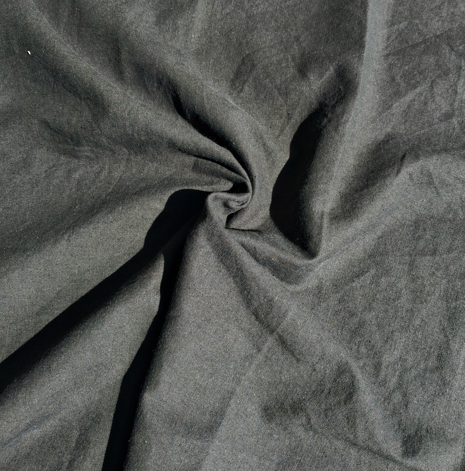 Hemp Cotton Mix - Charcoal Grey - Image 2