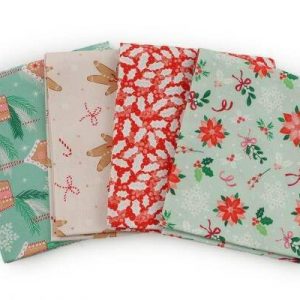 Craft Cotton Co - Baubles and Bows - Berries - Fat Quarter Bundle (pack of 4)